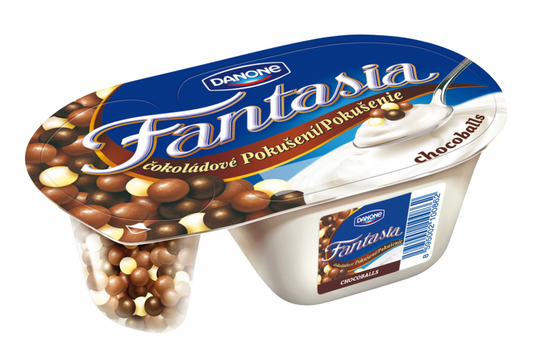 Danone Fantasia jogurt chocoballs 4x100g. / 1bal