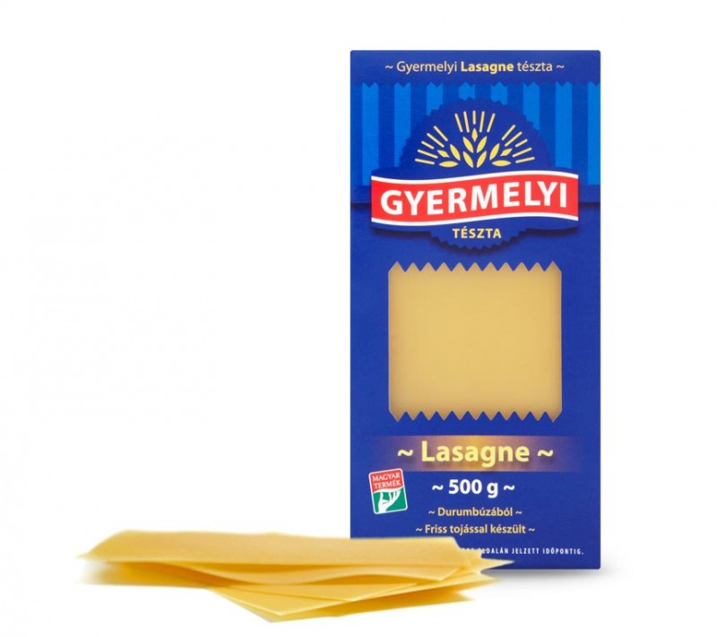 Gyermelyi Lasagne, semolinové, 4-vaječné 500g. / 1ks