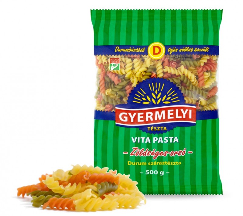 Gyermelyi Vita Pasta vretená so zeleninou, semolinové 500g. / 1ks